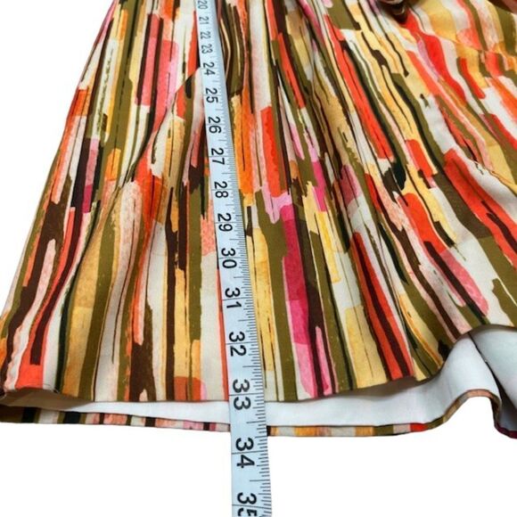 Slate & Willow Women's Striped Elliott Romper Orange Black Green Gold Size Med - Picture 7 of 12